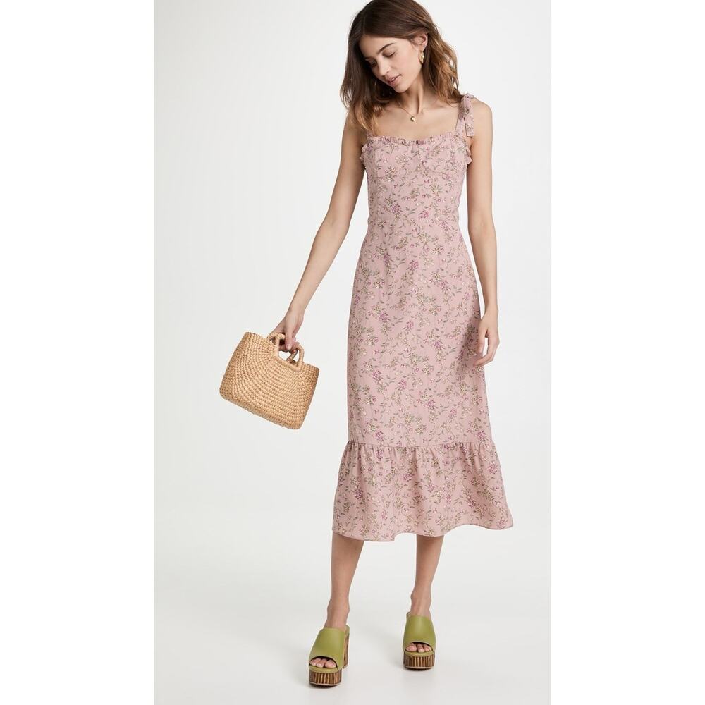 O.P.T. Toile De Jouy Dress Pink Floral Size Small NWT